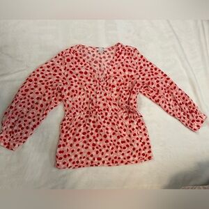 Free Assembly Elegant Red Polka Dot Blouse